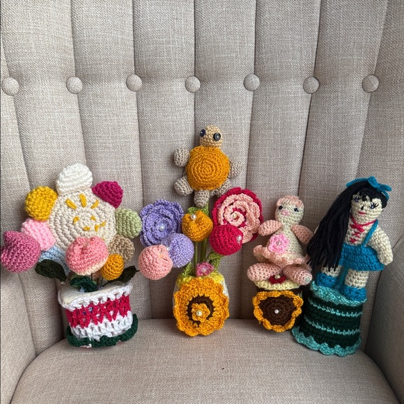 Other - Colorful Crochet Toy Set/Home Decor